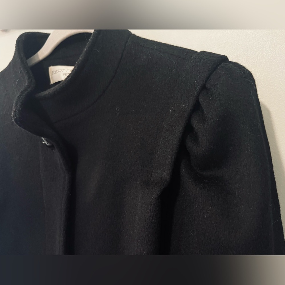 Vintage Bert Newman Wool Coat – Classic Black – Size 10 Petite - Picture 4 of 7
